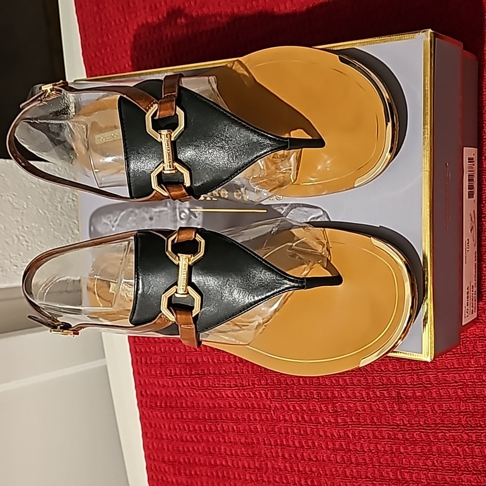 Louise et Cie black/brown sandal size 10